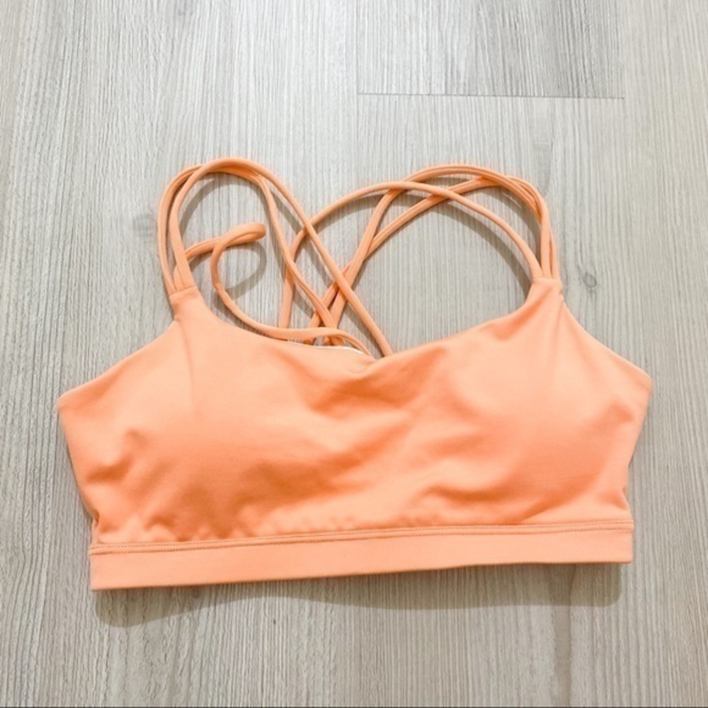 Gap coral criss cross back padded sports bra